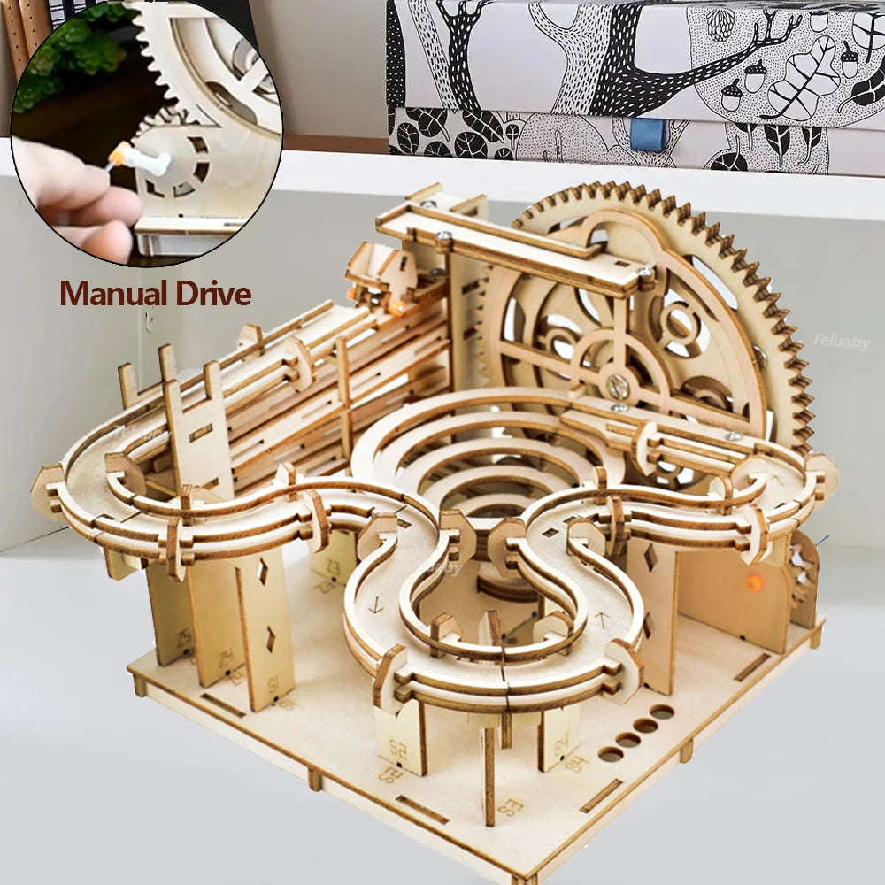 Wooden Marble Run Puzzle Kit - Image 3