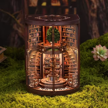 Wooden Book Nook Miniature Puzzle Kit