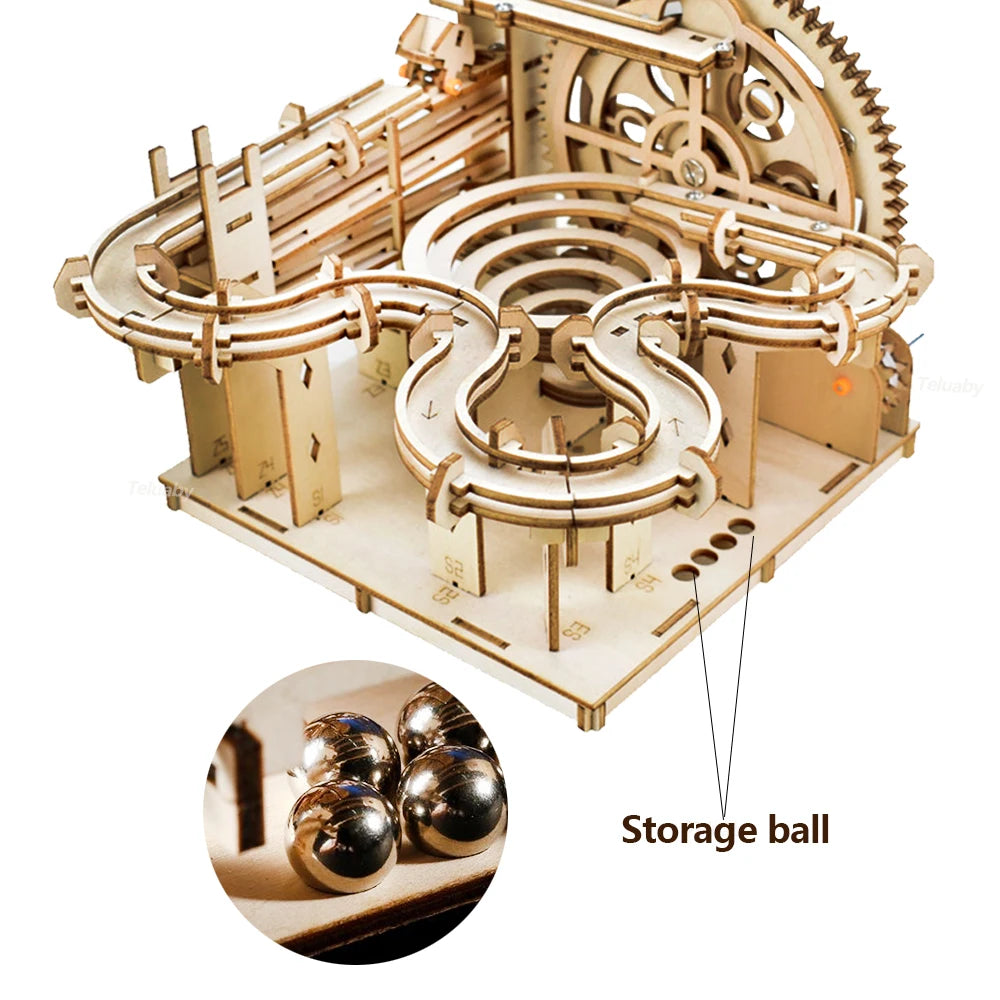 Wooden Marble Run Puzzle Kit - Image 4